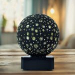 Sky Projector Night Lamp | Globe Shaped LED Ambient Light with Star Pattern Projection | Decorative Table Lamp for Bedroom, Living Room & Home D?cor | Battery & Electric Operated | White - Image 4