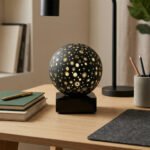 Sky Projector Night Lamp | Globe Shaped LED Ambient Light with Star Pattern Projection | Decorative Table Lamp for Bedroom, Living Room & Home D?cor | Battery & Electric Operated | White - Image 6