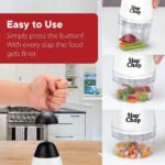 Manual Vegetable & Fruit Chopper with Stainless Steel Blades | Push Down Slap Chopper for Onion, Garlic, Nuts & Herbs | Hand Press Food Chopper with Container | Kitchen Vegetable Cutter - Image 6