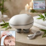 Electric Scalp Massager with 4 Detachable Massage Heads | USB Rechargeable Waterproof Head Massager | Silicone Bristle Relaxation Massager for Scalp, Neck, Shoulder & Body | IPX6 Waterproof | Black - Image 2