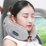 U-Shaped Electric Neck Massage Pillow | Rechargeable Cordless Neck & Shoulder Massager with Vibration Therapy | Soft Plush Travel Neck Cushion for Home, Office & Travel - Image 6