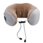 U-Shaped Electric Neck Massage Pillow | Rechargeable Cordless Neck & Shoulder Massager with Vibration Therapy | Soft Plush Travel Neck Cushion for Home, Office & Travel