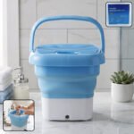 Mini Portable Washing Machine Foldable with Spin Basket | USB Electric Laundry Washer for Baby Clothes, Underwear & Socks | Compact Travel Washing Machine for Dorms, Apartments & Camping - Image 4