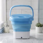 Mini Portable Washing Machine Foldable with Spin Basket | USB Electric Laundry Washer for Baby Clothes, Underwear & Socks | Compact Travel Washing Machine for Dorms, Apartments & Camping - Image 7