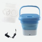 Mini Portable Washing Machine Foldable with Spin Basket | USB Electric Laundry Washer for Baby Clothes, Underwear & Socks | Compact Travel Washing Machine for Dorms, Apartments & Camping
