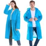 Portable EVA Raincoat for Men, Women & Kids | Reusable Waterproof Rain Poncho | Lightweight Foldable Travel Rainwear | Unisex Emergency Raincoat for Travel, Hiking, School & Outdoor Activities