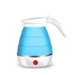 Foldable Electric Kettle 0.6L | Portable Travel Electric Kettle with Food Grade Silicone & Stainless Steel | 850W Fast Boil Water Heater | Collapsible Tea Coffee Kettle for Travel, Office & Camping