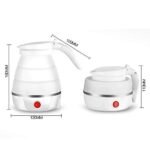 Foldable Electric Kettle 0.6L | Portable Travel Electric Kettle with Food Grade Silicone & Stainless Steel | 850W Fast Boil Water Heater | Collapsible Tea Coffee Kettle for Travel, Office & Camping - Image 7