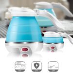 Foldable Electric Kettle 0.6L | Portable Travel Electric Kettle with Food Grade Silicone & Stainless Steel | 850W Fast Boil Water Heater | Collapsible Tea Coffee Kettle for Travel, Office & Camping - Image 8